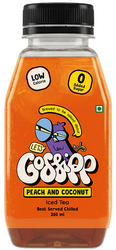 Gossipp PEACH AND COCONUT iced tea bottle